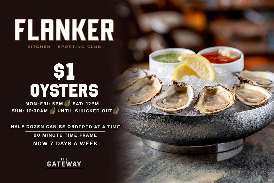$1 Oysters Everyday at Flanker