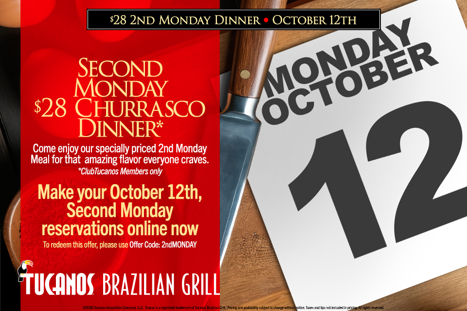 October Second Monday Dinner at Tucano’s